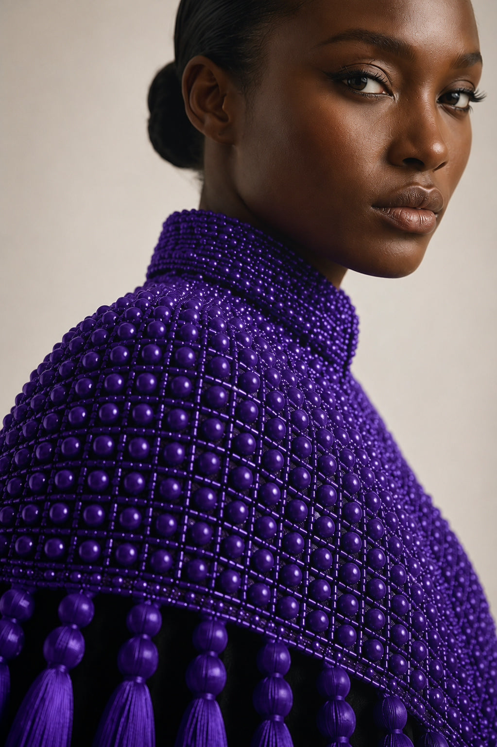 Purple Rain Tassel Cape