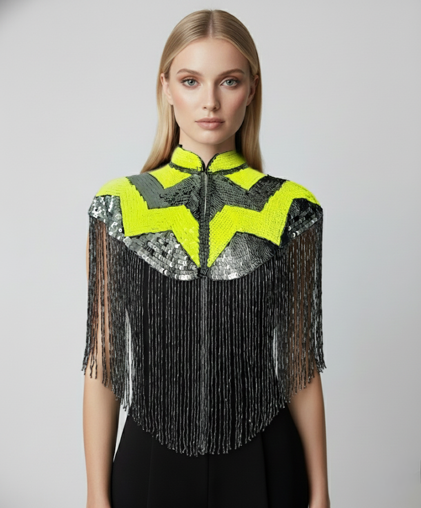 Pulse Sequin Cape
