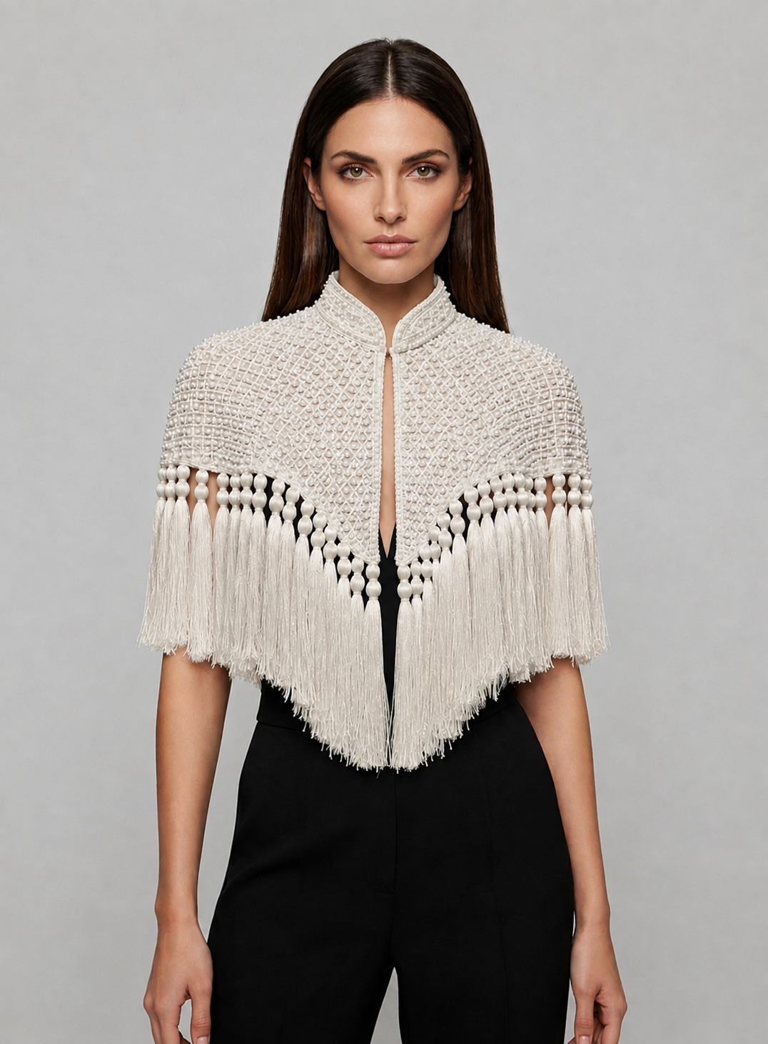 Blanc Tassel Cape