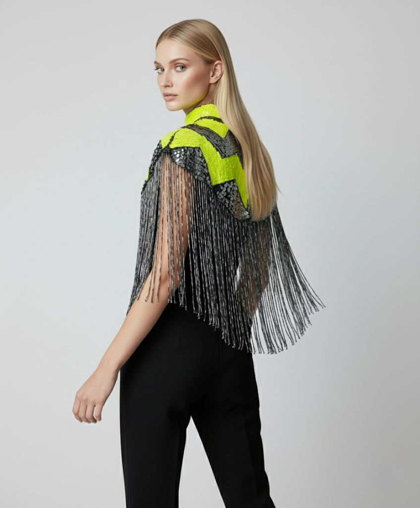 Pulse Sequin Cape